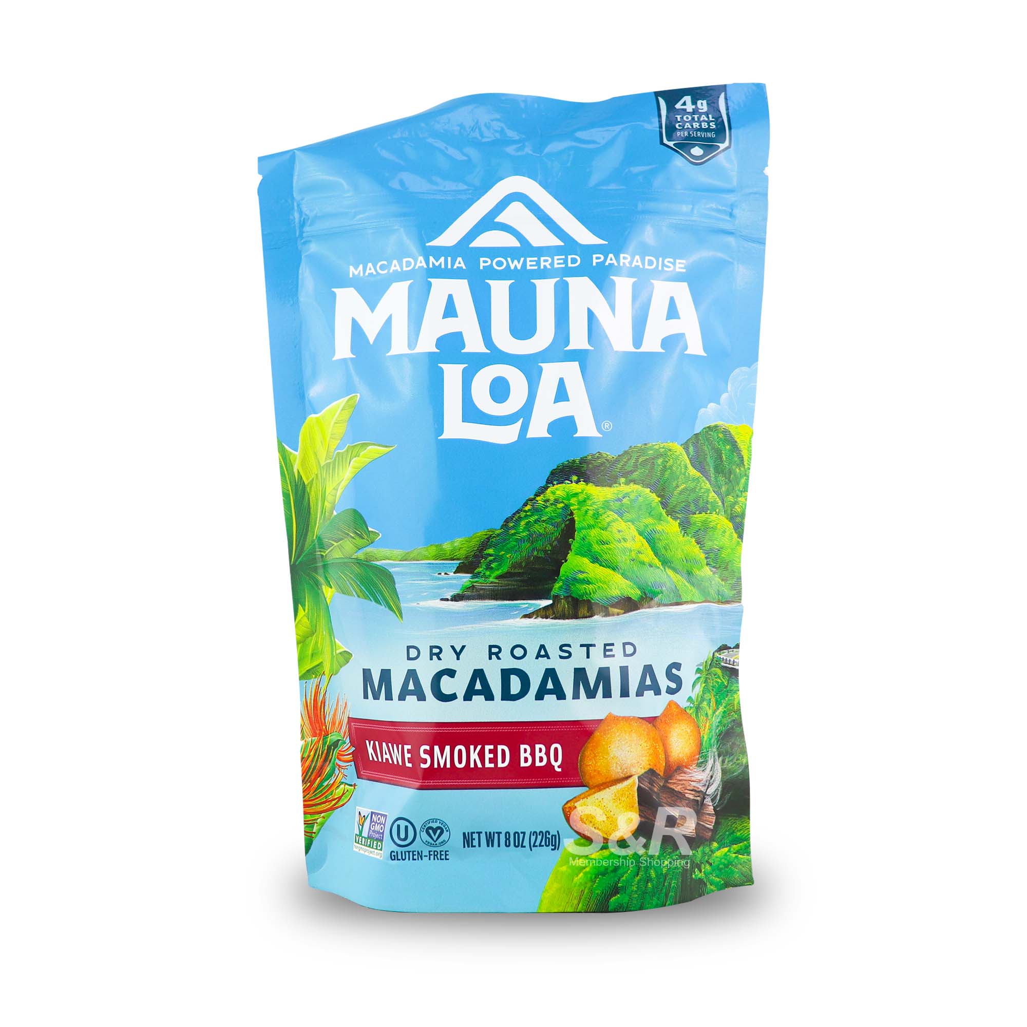Mauna Loa Kiawe Smoked BBQ Dry Roasted Macadamias 226g Mauna Loa Kiawe Smoked BBQ Dry Roasted Macadamias 226g